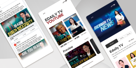 News concept: black text Financial News under the piece of  torn